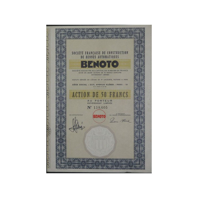 Sté Française de Construction de Bennes Automatiques Benoto