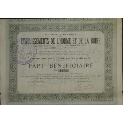 Sté Nlle des Ets de l'Horme et de la Buire (PB)