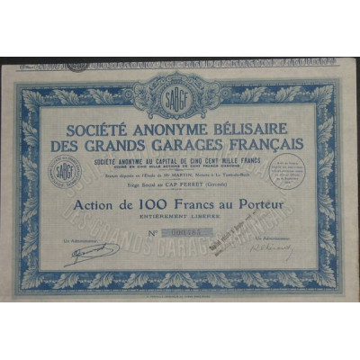 S.A. Bélisaire des Grands Garages Français