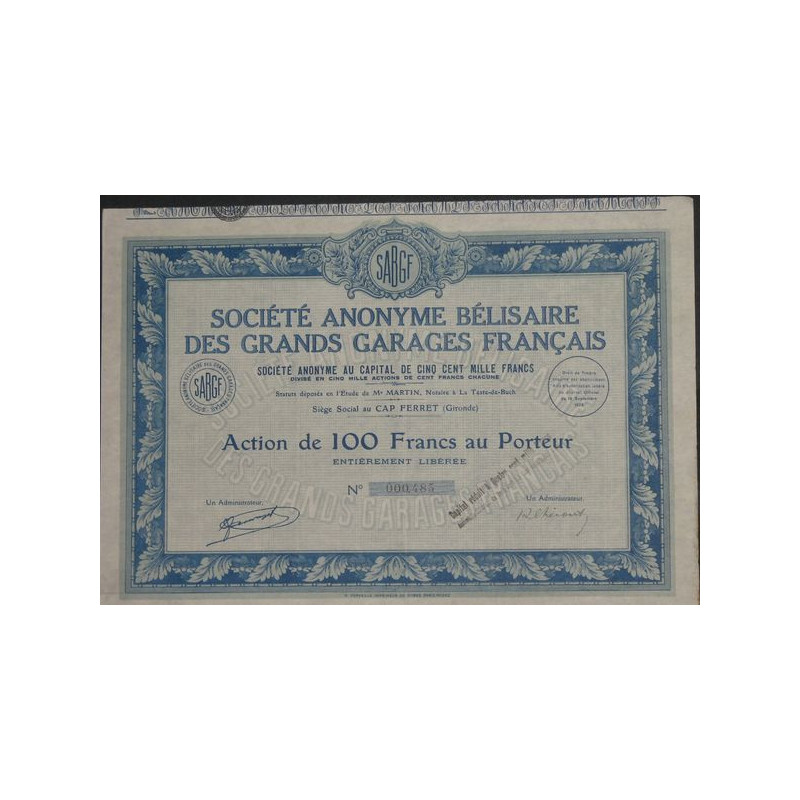 S.A. Bélisaire des Grands Garages Français