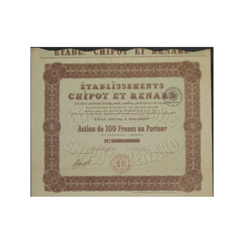 Ets Chipot et Renard (Act)