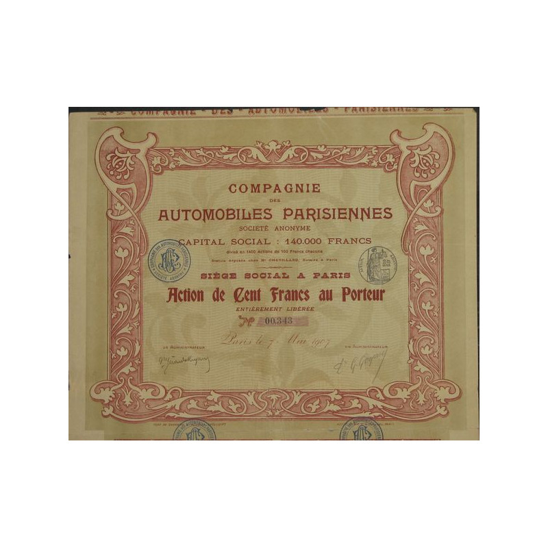Cie des Automobiles Parisiennes