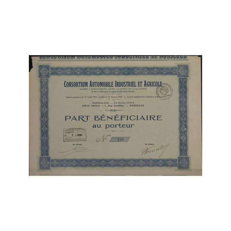 Consortium Automobile Industriel et Agricole