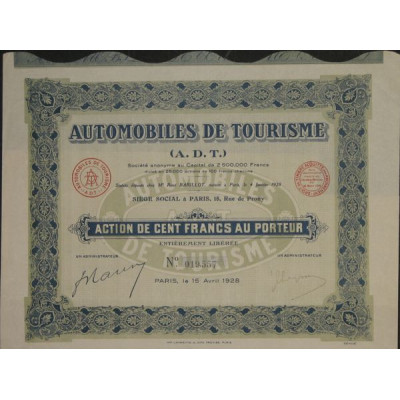 Automobiles de Tourisme (A.D.T.) (Act)