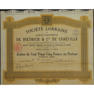 Sté Lorraine des Anc Ets de Dietrich et Cie de Lunéville