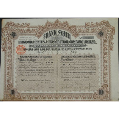 Frank Smith Diamond Estates & Exploration Cy Ltd (10 Act)