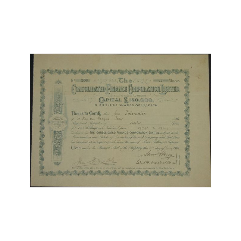 The Consolidated Finance Corporation Ltd