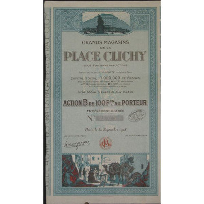 Grands Magasins de la Place Clichy (Act B 100 F)