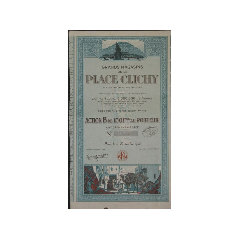 Grands Magasins de la Place Clichy (Act B 100 F)