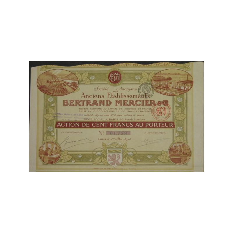 S.A. des Anc Ets Bertrand Mercier et Cie