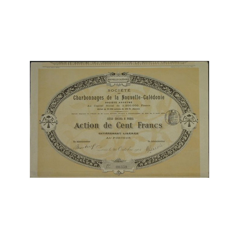 Sté des Charbonnages de la Nouvelle-Calédonie