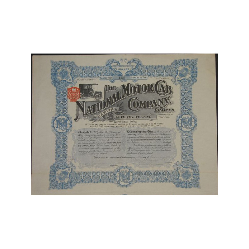 The National Motor Cab Cy Ltd (25 Act)