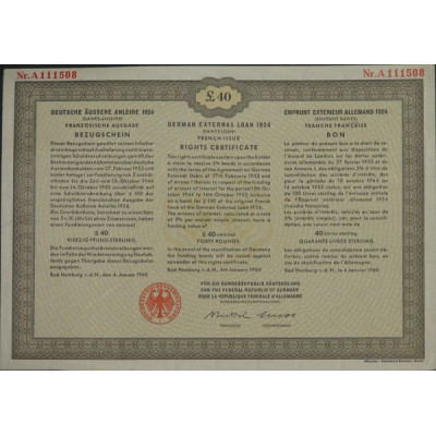 Emprunt Extérieur Allemand 1924