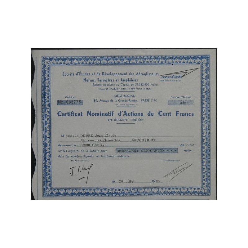 Sté d'Etudes et de Développement des Aéroglisseurs Marins Terrestres et Amphibies