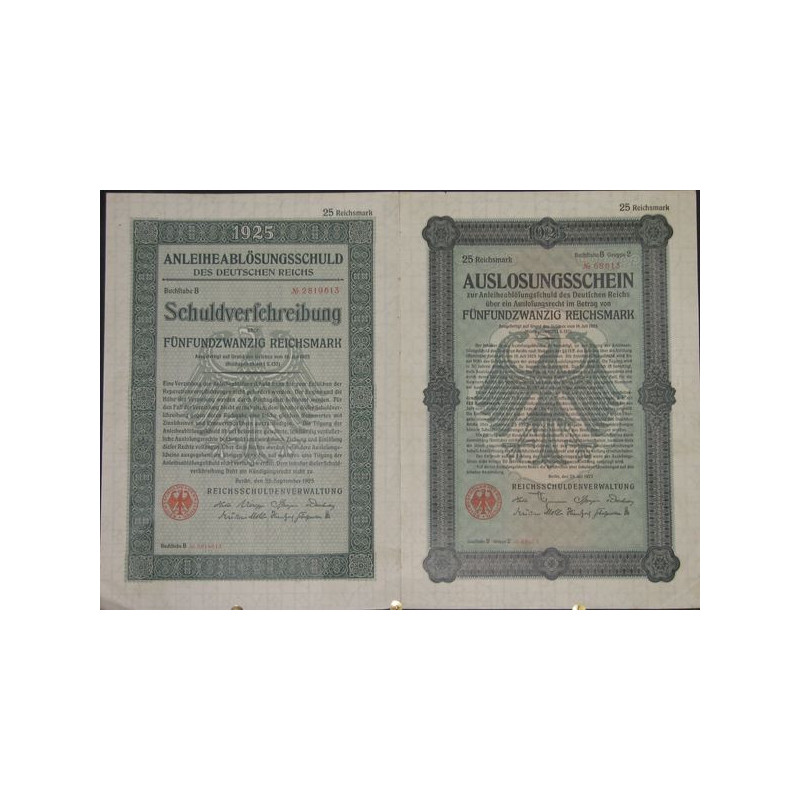 Anleiheablösungsschuld des Deutschen Reischs (25 Rm)