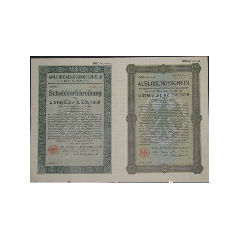 Anleiheablösungsschuld des Deutschen Reischs (1000 Rm)