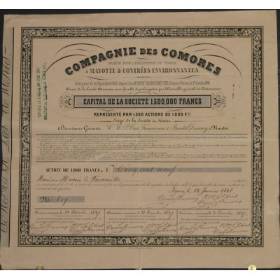 Cie des Comores - Sté pour l'Exploitation de Terres à Mayotte et Contrées Environnantes