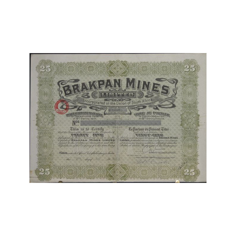 Brakpan Mines Ltd (25 Act)