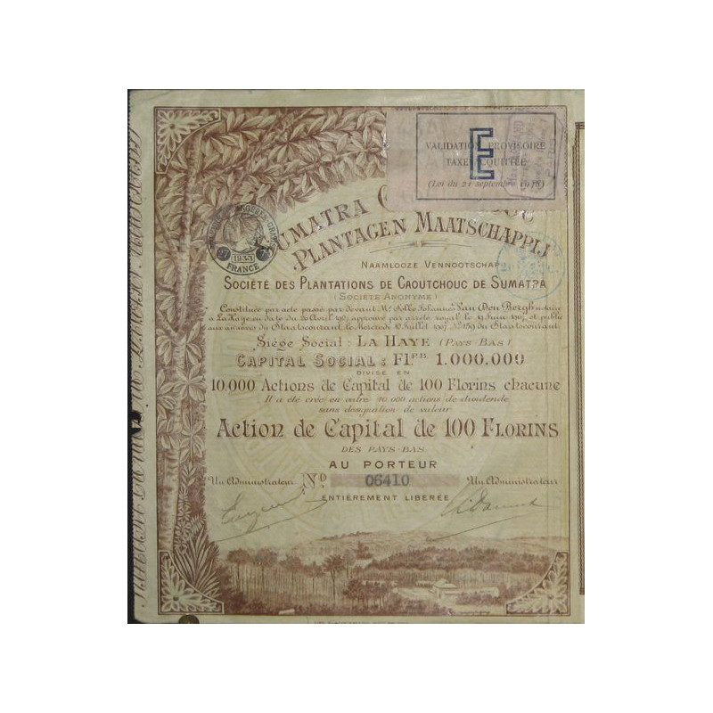 Sté des Plantations de Caoutchouc de Sumatra (Capital)