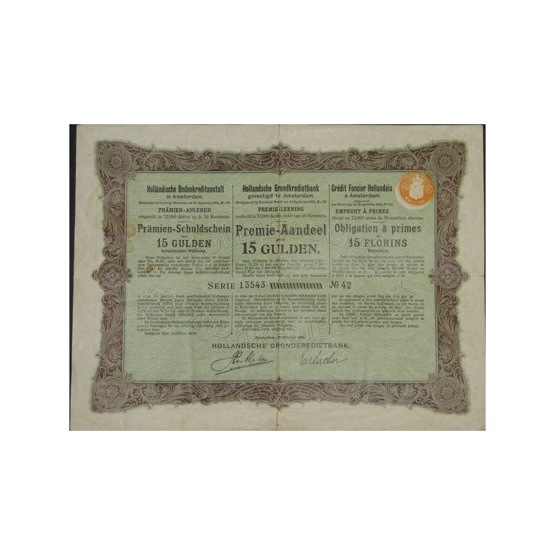 Crédit Foncier Hollandais à Amsterdam