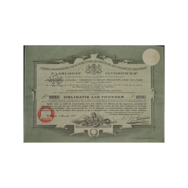 Voormalig Waarborgfonds van de Premieleening der Vereeniging : Rotterdamsche Schouwburg