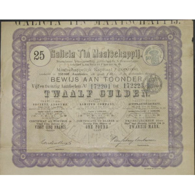 Galicia Tin Maatschappij (25 Act)