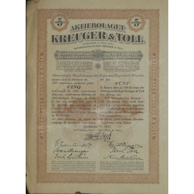 Aktiebolaget Kreuger & Toll (5 Act)