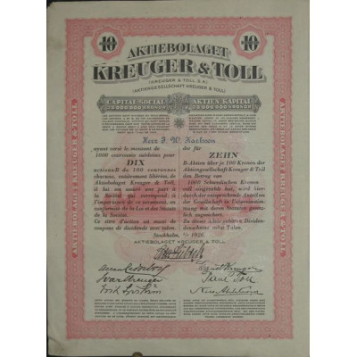 Aktiebolaget Kreuger & Toll (10 Act)