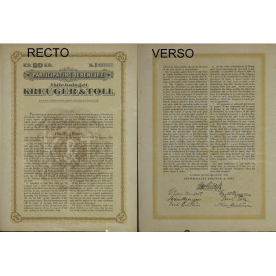 Aktiebolaget Kreuger & Toll (20 Kr)