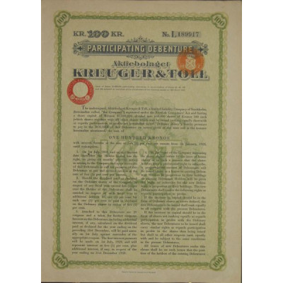 Aktiebolaget Kreuger & Toll (100 Kr)