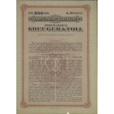 Aktiebolaget Kreuger & Toll (500 Kr)