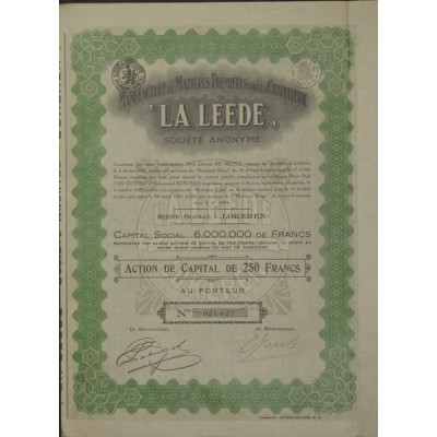 Manufacture de Matières Premières pour la Chapellerie "La Leede"