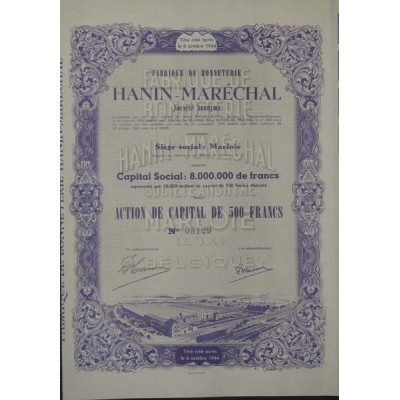 Fabrique de Bonneterie - Hanin - Maréchal