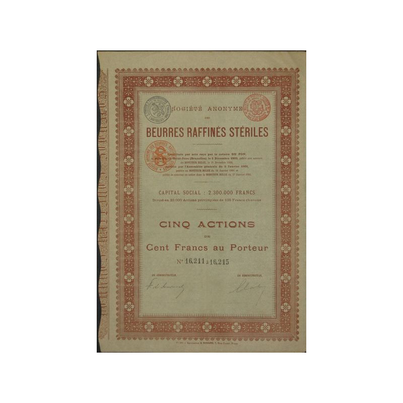 S.A. des Beurres Raffinés Stériles