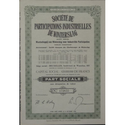 Sté de Participations Industrielles de Winterslag - Maatshappij van Winterslag voor Industriële Participaties