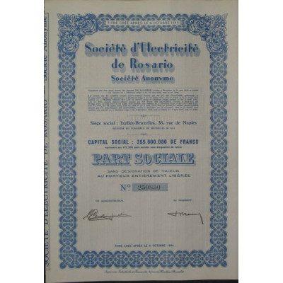 Sté d'Electricité de Rosario