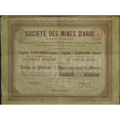 Sté des Mines d'Ario