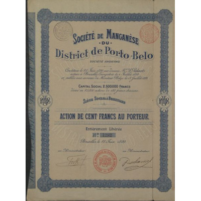 Sté de Manganèse du District de Porto Belo