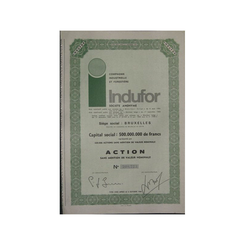 Cie Industrielle et Forestière Indufor