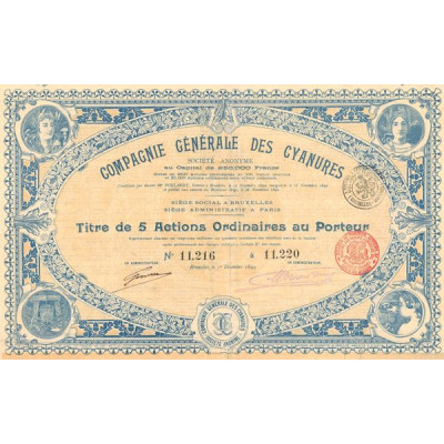 Cie Générale des Cyanures (Titre 05 Act Ord)