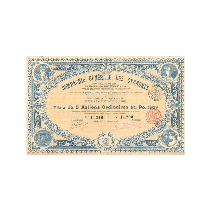 Cie Générale des Cyanures (Titre 05 Act Ord)