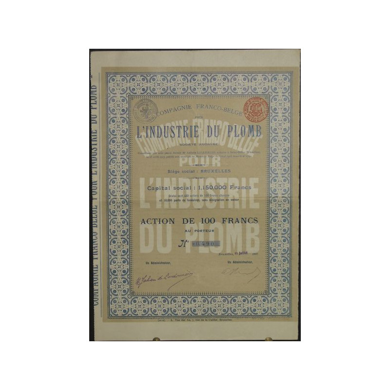 Cie Franco-Belge pour l'Industrie du Plomb (Act)