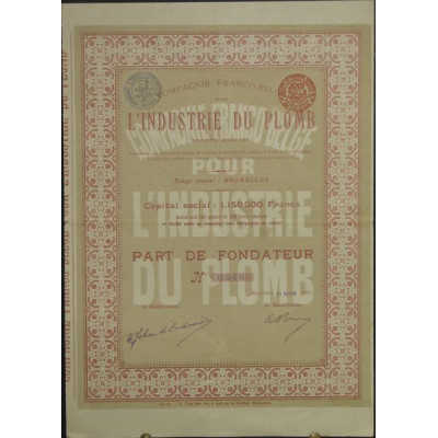 Cie Franco-Belge pour l'Industrie du Plomb (PF)