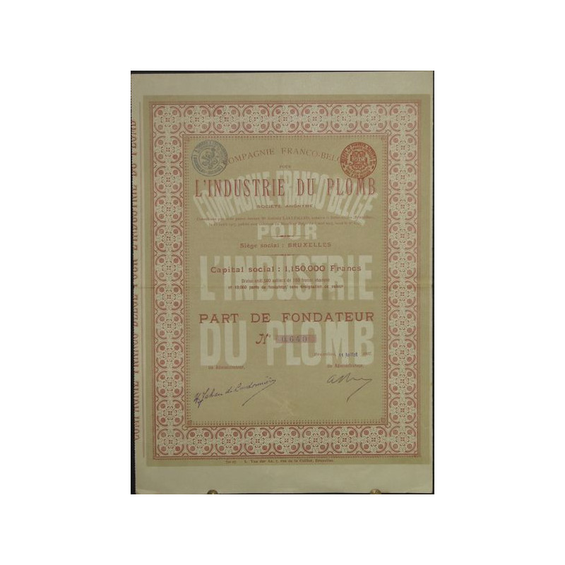 Cie Franco-Belge pour l'Industrie du Plomb (PF)