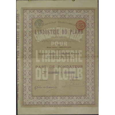 Cie Franco-Belge pour l'Industrie du Plomb (10 PF)