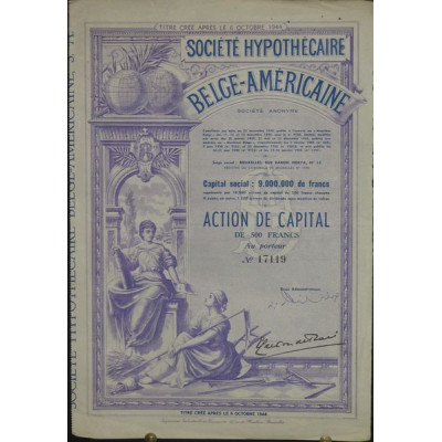 Sté Hypothécaire Belge-Américaine