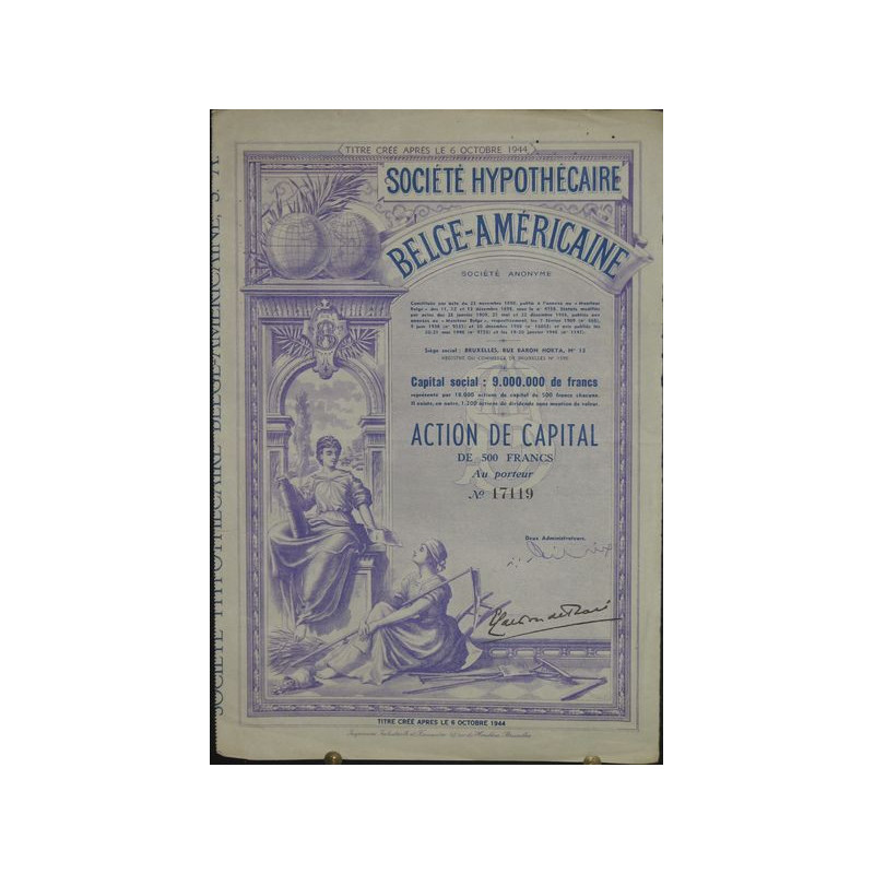 Sté Hypothécaire Belge-Américaine