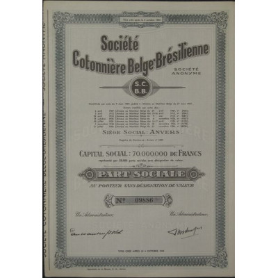 Sté Cotonnière Belge-Brésilienne