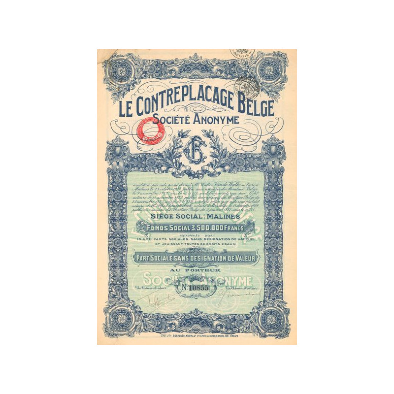 Le Contreplacage Belge (Part Social)