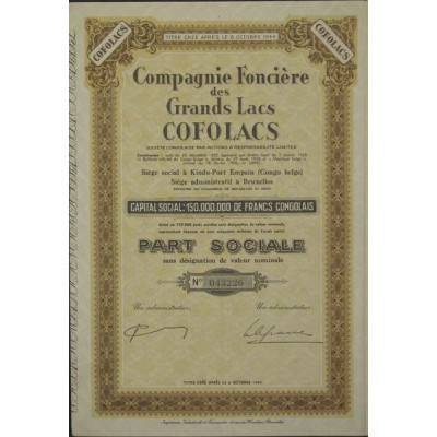 Cie Foncière des Grands Lacs COFOLACS